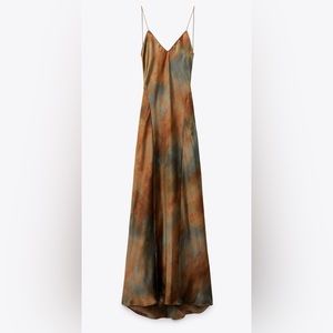Tie Dye Satin Slip Dress